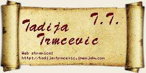 Tadija Trmčević vizit kartica